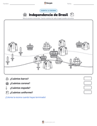 Vista previa de la hoja de trabajo imprimible de Independencia de Brasil