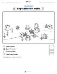 Anteprima della scheda stampabile di Indipendenza del Brasile
