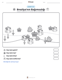 Brezilya'nın Bağımsızlığı yazdırılabilir çalışma sayfası önizlemesi