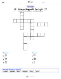 Podgląd drukowalnego arkusza ćwiczeń Niepodległość Brazylii