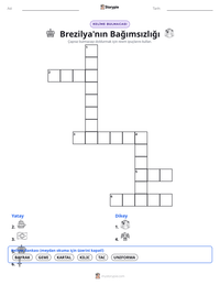Brezilya'nın Bağımsızlığı yazdırılabilir çalışma sayfası önizlemesi