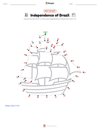Independence of Brazil printable worksheet preview