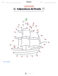 Anteprima della scheda stampabile di Indipendenza del Brasile