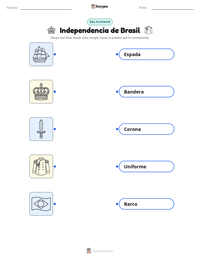 Vista previa de la hoja de trabajo imprimible de Independencia de Brasil