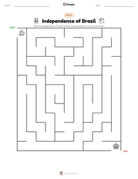Independence of Brazil printable worksheet preview