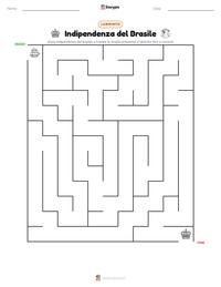 Anteprima della scheda stampabile di Indipendenza del Brasile