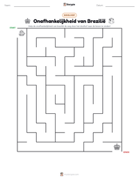 Onafhankelijkheid van Brazilië afdrukbare werkblad voorbeeld