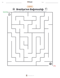 Brezilya'nın Bağımsızlığı yazdırılabilir çalışma sayfası önizlemesi