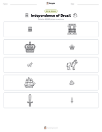 Independence of Brazil printable worksheet preview
