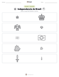 Vista previa de la hoja de trabajo imprimible de Independencia de Brasil
