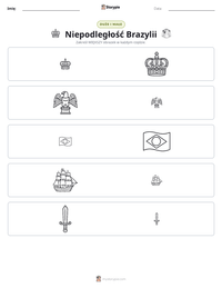 Podgląd drukowalnego arkusza ćwiczeń Niepodległość Brazylii