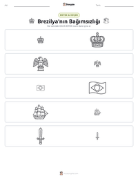Brezilya'nın Bağımsızlığı yazdırılabilir çalışma sayfası önizlemesi