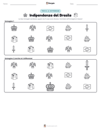 Anteprima della scheda stampabile di Indipendenza del Brasile