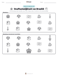 Onafhankelijkheid van Brazilië afdrukbare werkblad voorbeeld