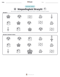 Podgląd drukowalnego arkusza ćwiczeń Niepodległość Brazylii