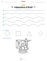 Independence of Brazil printable worksheet preview