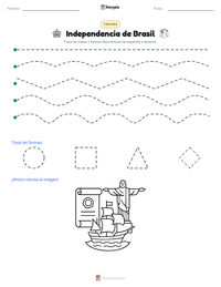 Vista previa de la hoja de trabajo imprimible de Independencia de Brasil