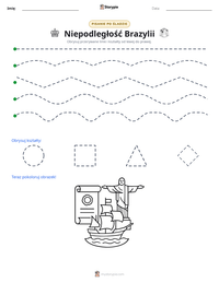 Podgląd drukowalnego arkusza ćwiczeń Niepodległość Brazylii