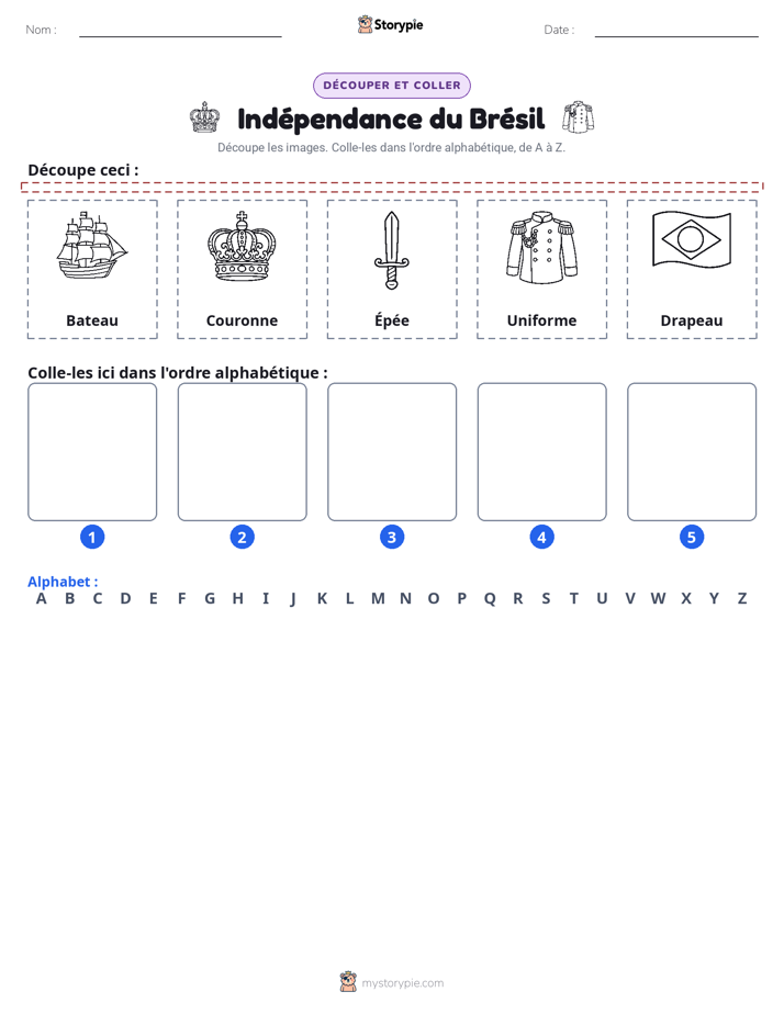 Découper & Coller l'Alphabet