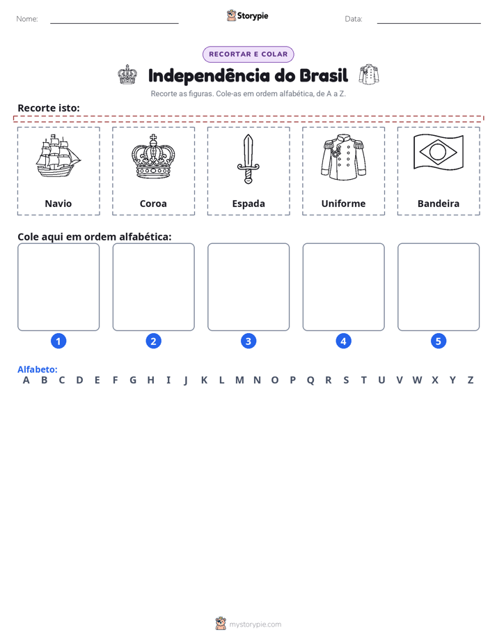 Recortar & Colar Alfabeto