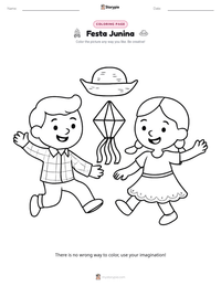 Festa Junina printable worksheet preview