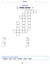 Festa Junina printable worksheet preview