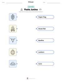 Festa Junina printable worksheet preview