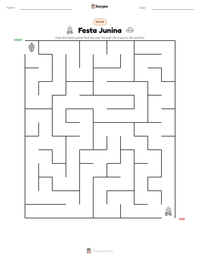 Festa Junina printable worksheet preview