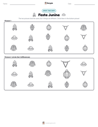 Festa Junina printable worksheet preview