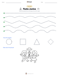 Festa Junina printable worksheet preview