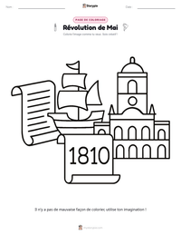 Aperçu de la feuille de travail imprimable Révolution de Mai