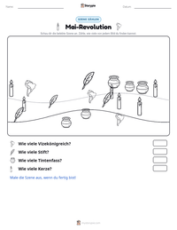 Mai-Revolution druckbare Arbeitsblatt Vorschau