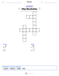May Revolution printable worksheet preview