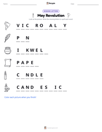 May Revolution printable worksheet preview