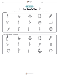 May Revolution printable worksheet preview
