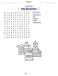 May Revolution printable worksheet preview