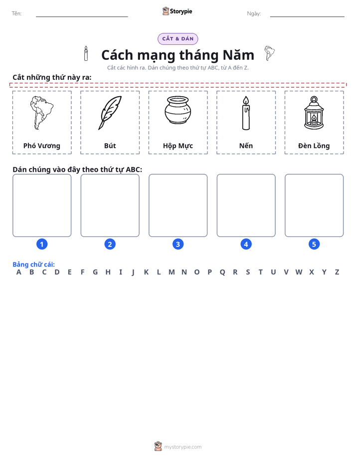 Cắt & Dán Chữ Cái