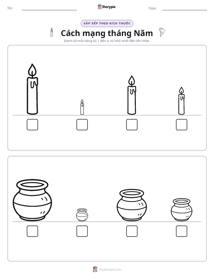 Thứ Tự Kích Thước