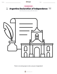 Argentine Declaration of Independence printable worksheet preview