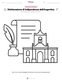 Anteprima della scheda stampabile di Dichiarazione di Indipendenza dell'Argentina