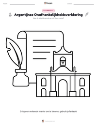 Argentijnse Onafhankelijkheidsverklaring afdrukbare werkblad voorbeeld