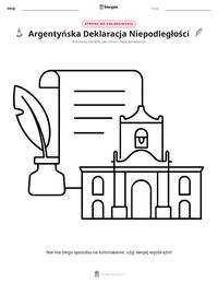 Podgląd drukowalnego arkusza ćwiczeń Argentyńska Deklaracja Niepodległości