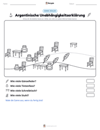 Argentinische Unabhängigkeitserklärung druckbare Arbeitsblatt Vorschau