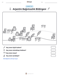 Arjantin Bağımsızlık Bildirgesi yazdırılabilir çalışma sayfası önizlemesi