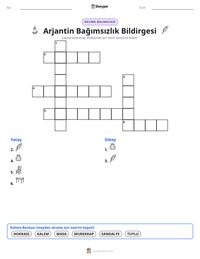Arjantin Bağımsızlık Bildirgesi yazdırılabilir çalışma sayfası önizlemesi