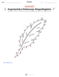Podgląd drukowalnego arkusza ćwiczeń Argentyńska Deklaracja Niepodległości