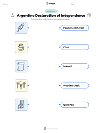 Argentine Declaration of Independence printable worksheet preview