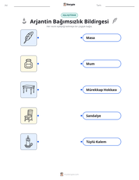 Arjantin Bağımsızlık Bildirgesi yazdırılabilir çalışma sayfası önizlemesi