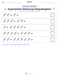 Podgląd drukowalnego arkusza ćwiczeń Argentyńska Deklaracja Niepodległości