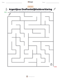 Argentijnse Onafhankelijkheidsverklaring afdrukbare werkblad voorbeeld